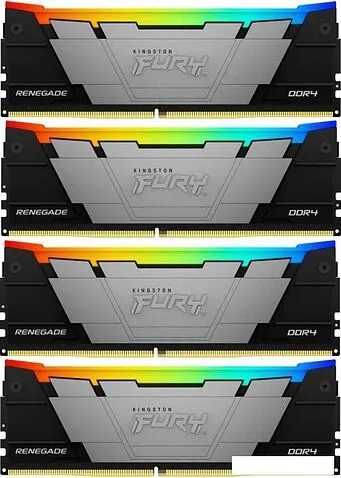 Оперативная память Kingston FURY Renegade RGB 4x32ГБ DDR4 3200 МГц KF432C16RB2AK4/128