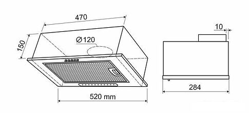 Кухонная вытяжка Holt HT-RH-012 50 (белый)