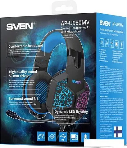 Наушники с микрофоном SVEN AP-U980MV