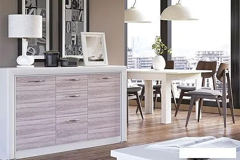 Комод Anrex Olivia 2D3S (вудлайн кремовый/дуб анакона)