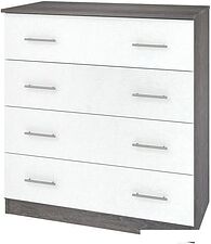 Комод Кортекс-мебель Модерн 90-4ш (береза+белый)