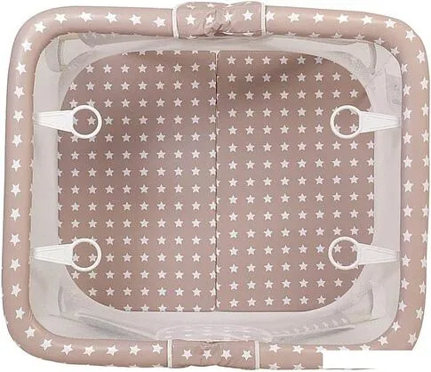 Игровой манеж Polini Kids Comfort Звезды (макиато/белый)