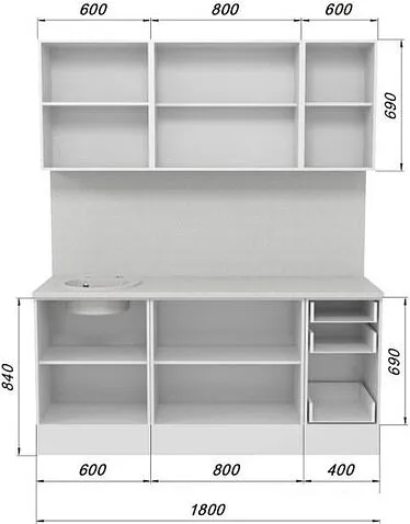 Шкаф навесной Горизонт Ева 80 (тирамису софт)