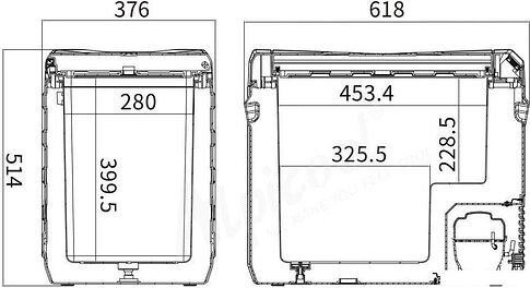 Компрессорный автохолодильник Alpicool NL50 (12/24, без адаптера 220В)