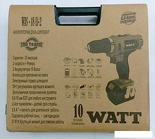 Дрель-шуруповерт WATT WAS-18 Li-2 101803112 (с кейсом)