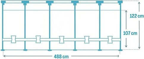 Каркасный бассейн Intex Prism Frame Chevron 26746 (488х122)