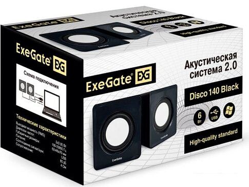 Акустика ExeGate Disco 140 (черный)