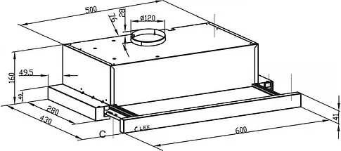 Кухонная вытяжка LEX Hide G 600 (белый)