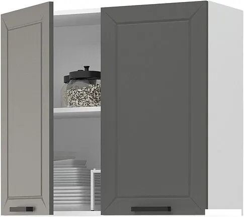 Шкаф навесной Mio Tesoro Альфа ШВ 800 (белый/холст вулкан)