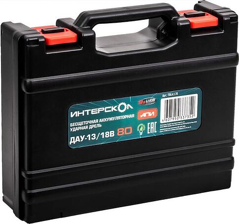 Ударная дрель-шуруповерт Интерскол ДАУ-13/18В (с 1-им АКБ, кейс)