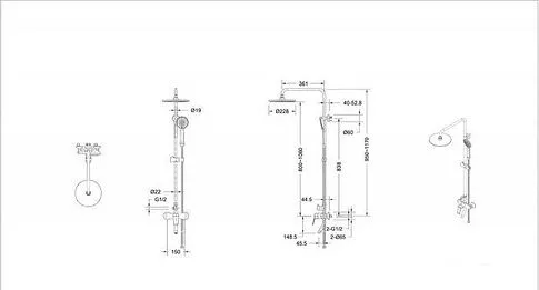 Душевая система  Bravat Rhein F6429564BW-A-ENG