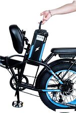 Электровелосипед Minako F10 Lite 2025 (черный/синий)