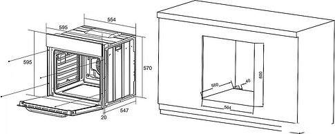 Электрический духовой шкаф Weissgauff EOV 799 SB