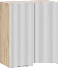 Шкаф навесной Трия Кимберли 1ВВ6 с двумя дверьми (дуб крафт золотой/сноу)