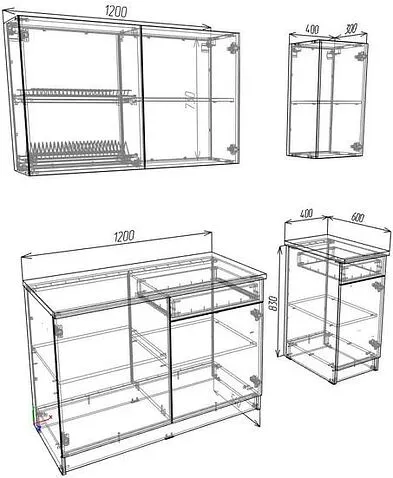 Готовая кухня ЭлиГард Urban 1.6 (белый)