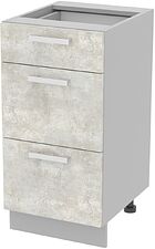 Шкаф напольный Интерлиния Компо НШ40рш3 1м+2б (бетон лайт)