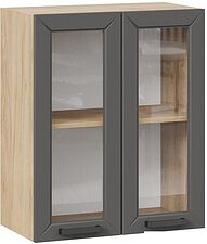 Шкаф навесной Трия Лорас 1В6С (дуб крафт золотой/холст вулкан) Шкаф навесной Трия Лорас 1В6С (дуб крафт золотой/холст вулкан)