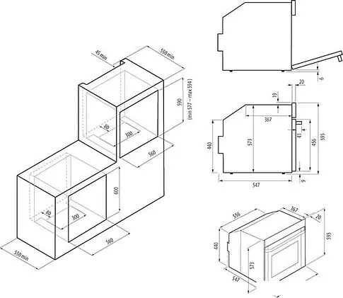 Электрический духовой шкаф Krona Regina 60 BL