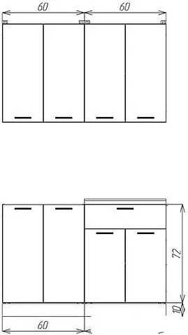 Готовая кухня ЭлиГард Lion 1.2 (сосна каньон/дуб каньон/малага)