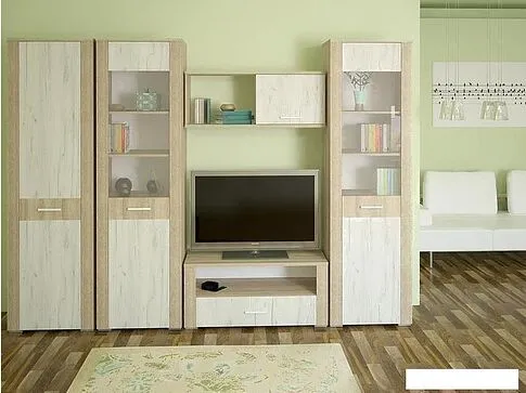 Комод Интерлиния Коламбия КЛ-10 (дуб сонома/дуб белый)