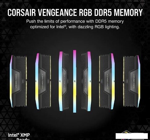 Оперативная память Corsair Vengeance RGB 2x16ГБ DDR5 7200 МГц CMH32GX5M2X7200C34