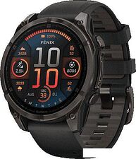 Умные часы Garmin Fenix 8 Sapphire, Titanium 47мм (угольно-черный DLC, пепельно-черный силиконовый ремешок) Умные часы Garmin Fenix 8 Sapphire, Titanium 47мм (угольно-черный DLC, пепельно-черный силиконовый ремешок)