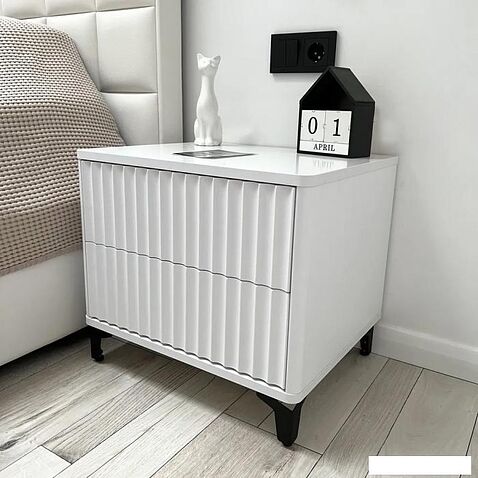 Тумба Shtabe Royal 5003 эко (белый/белый/черный)