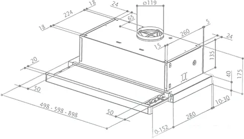 Кухонная вытяжка Faber Flox Glass BK A50 315.0567.355