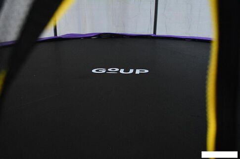 Батут GoUP Elite 12FT (с сеткой и лестницей, фиолетовый)