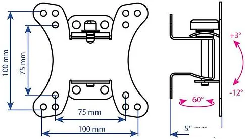 Кронштейн Kromax GALACTIC-10 (черный)