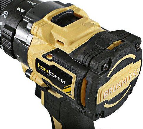 Ударная дрель-шуруповерт Hanskonner HCD18165BLI (с 2-мя АКБ, кейс)