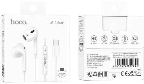 Наушники Hoco M101 Max USB Type-C (белый)