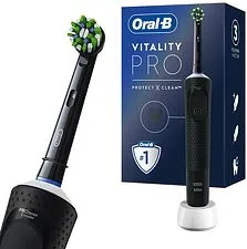 Электрическая зубная щетка Oral-B Vitality Pro D103.413.3 Cross Action Protect X Clean Black 8700216214070 (черный) Электрическая зубная щетка Oral-B Vitality Pro D103.413.3 Cross Action Protect X Clean Black 8700216214070 (черный)