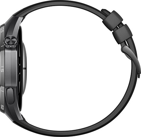 Умные часы Huawei Watch GT 6 Pro 46 мм (черный, с черным силиконовым ремешком, международная версия)