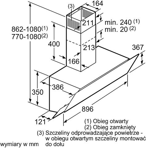 Кухонная вытяжка Bosch Serie 2 DWK095G60