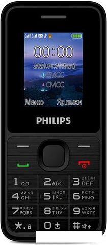 Кнопочный телефон Philips Xenium E2125 (черный)
