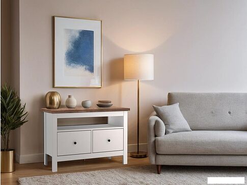 Тумба Mio Tesoro Сага 2 ящика 2.08.03.080.14 (белый/ясень)