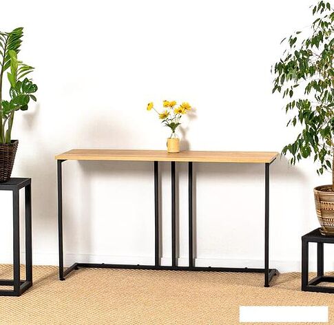 Консольный стол Millwood Лиссабон 1 (дуб золотой craft/черный)