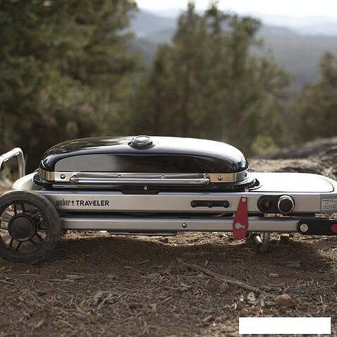 Газовый гриль для дачи Weber Traveler (черный)