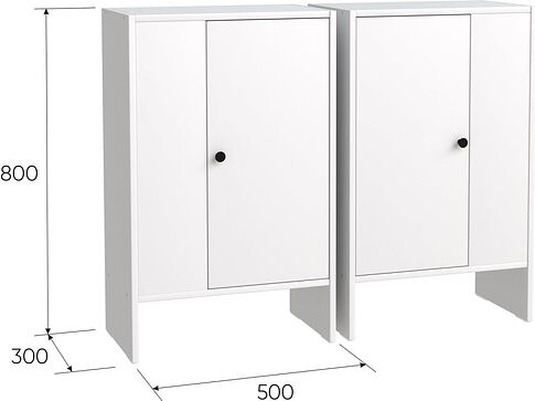 Тумба Mio Tesoro Мини 1 дверь 2.07.03.090.13 (серый/сонома)