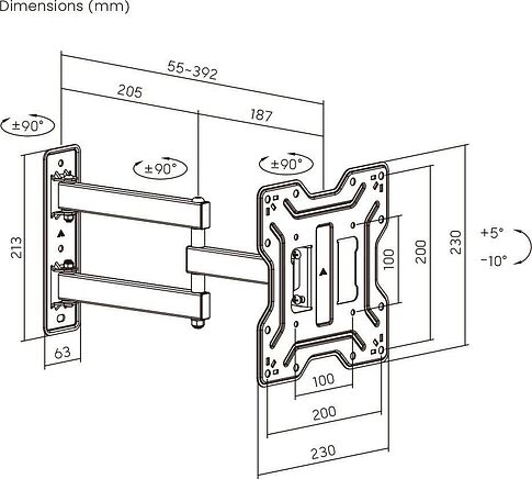 Кронштейн для телевизора Roome LDA40-223-R