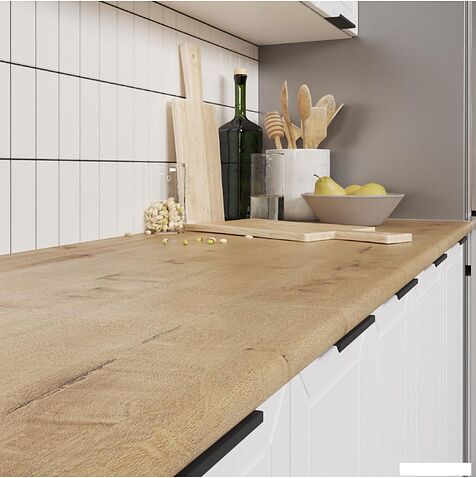 Готовая кухня Mio Tesoro Корнелия Ода-плюс 2.4 (белый/дуб бунратти)