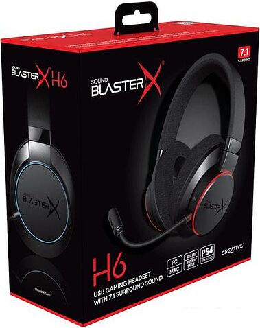 Наушники с микрофоном Creative Sound BlasterX H6
