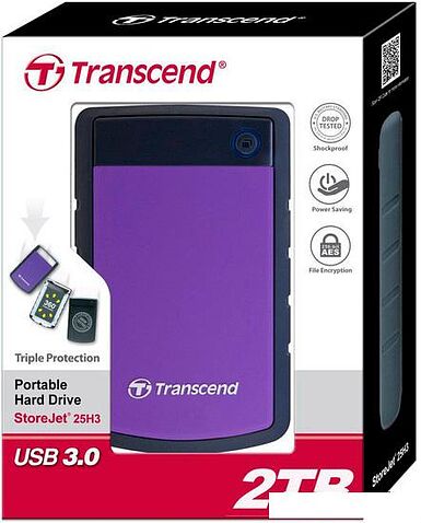 Внешний накопитель Transcend StoreJet 25H3P 2TB (TS2TSJ25H3P)