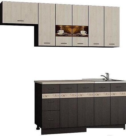 Кухня Senira Вяселка 2/1 1.5м + шкаф настенный В-083