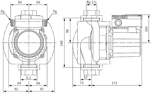 Циркуляционный насос Wilo TOP-Z 30/10 (3~400 V, PN 10, RG)