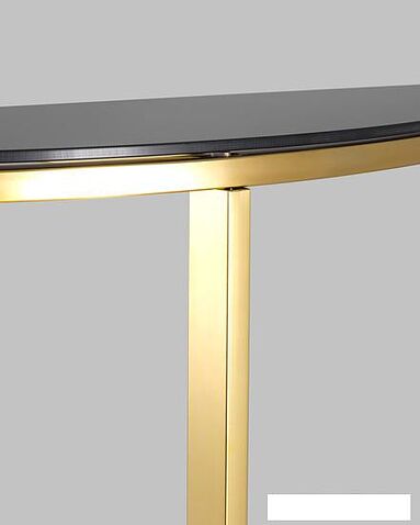 Консольный стол Stool Group Альба 115x30 ECST-095-SR-TG (стекло черное/сталь золото)