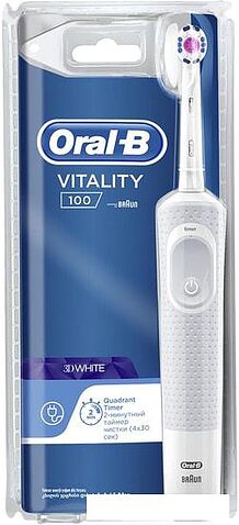 Электрическая зубная щетка Braun Oral-B Vitality 100 3D White D100.413.1 (белый)