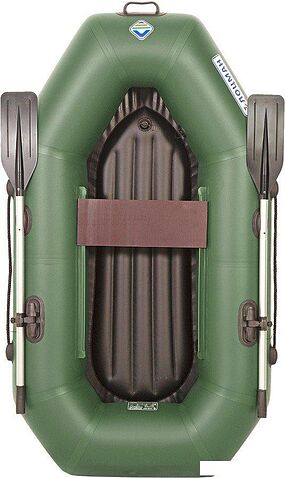 Гребная лодка Лоцман Гребная стандарт ЛС-200 ВНД (зеленый)