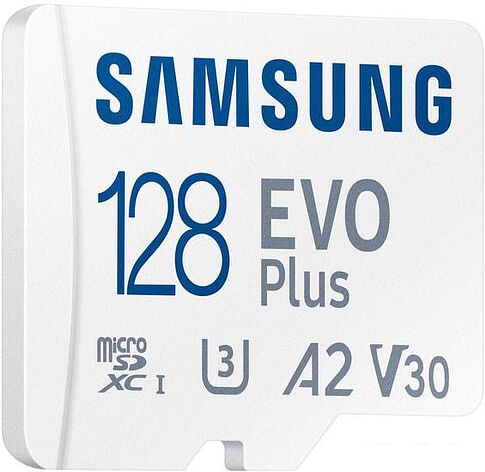 Карта памяти Samsung EVO Plus 2021 microSDXC 128GB (с адаптером)
